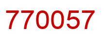 Número 770057 imagen rojo