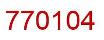 Número 770104 imagen rojo
