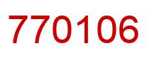 Número 770106 imagen rojo