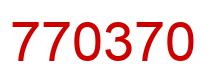 Number 770370 red image