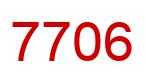 Number 7706 red image