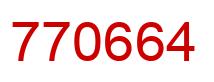 Number 770664 red image