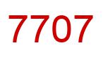 Number 7707 red image