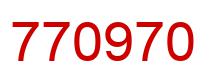 Number 770970 red image