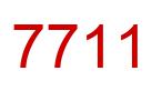 Number 7711 red image