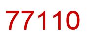 Number 77110 red image