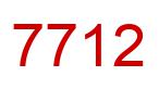 Number 7712 red image