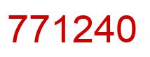 Number 771240 red image