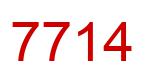 Number 7714 red image