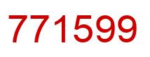 Número 771599 imagen rojo