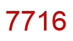 Number 7716 red image