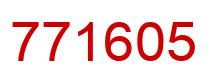 Number 771605 red image
