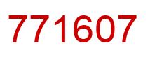 Number 771607 red image
