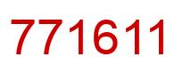 Número 771611 imagen rojo