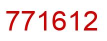 Número 771612 imagen rojo