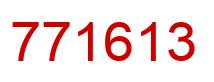 Número 771613 imagen rojo