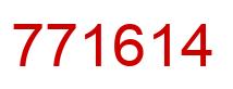 Número 771614 imagen rojo