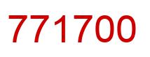 Number 771700 red image