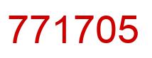 Number 771705 red image