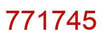 Number 771745 red image