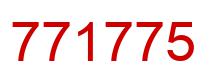 Number 771775 red image