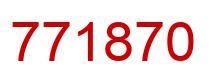 Number 771870 red image