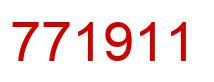 Number 771911 red image