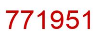 Number 771951 red image