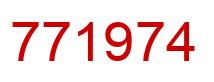 Número 771974 imagen rojo