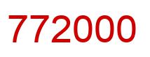 Number 772000 red image