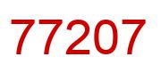 Number 77207 red image