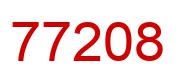 Number 77208 red image