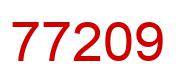 Number 77209 red image