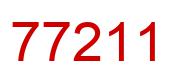 Number 77211 red image