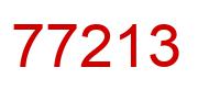 Number 77213 red image