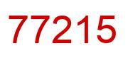 Number 77215 red image