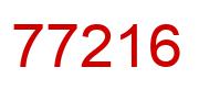 Number 77216 red image