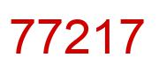 Number 77217 red image