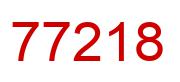 Number 77218 red image
