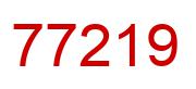 Number 77219 red image
