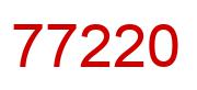 Number 77220 red image
