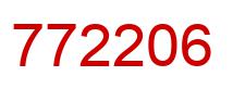 Number 772206 red image