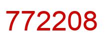 Number 772208 red image
