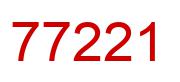 Number 77221 red image