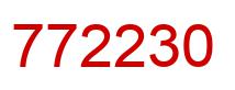 Number 772230 red image