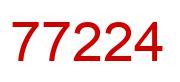 Number 77224 red image