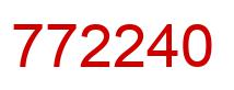 Number 772240 red image