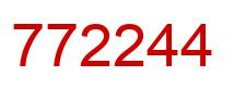 Number 772244 red image