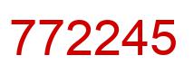 Number 772245 red image