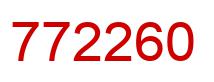 Number 772260 red image